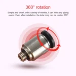 PL4-M3C LAIZE 2pcs Nickel Plated Copper Mini Pneumatic Quick Connector - Image 6