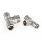 LAIZE Nickel Plated Copper Male Tee Branch Pneumatic Quick Connector - Image 2