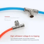 LAIZE Nickel Plated Copper Male Tee Branch Pneumatic Quick Connector - Image 5