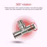 LAIZE Nickel Plated Copper Male Tee Branch Pneumatic Quick Connector - Image 6