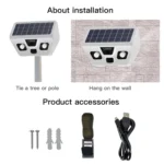 HS2180 Solar Garden Lamp with Night Vision Monitoring Function - Image 9