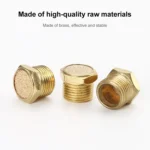 LAIZE 2pcs Semi Copper Flat Pneumatic Muffler, Caliber:4 Point - Image 4