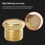 LAIZE 2pcs Semi Copper Flat Pneumatic Muffler, Caliber:4 Point - Image 5