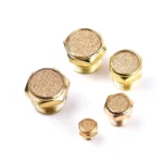 LAIZE 2pcs All Copper Flat Pneumatic Muffler, Caliber:4 Point - Image 3