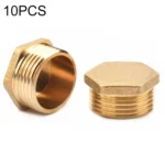 LAIZE 2pcs Hexagon Plug Male Thread, Caliber:4 Point