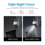 ESCAM QF170 2MP WiFi Full Color Night Vision Two-way Audio Solar Camera - Image 4