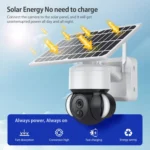 ST-S518-2M-TY 2.4G Wifi Solar Battery Powered Floodlight PTZ Camera with PIR Human Detection - Image 3
