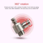 LAIZE Nickel Plated Copper Male Thread Throttle Valve Pneumatic Connector - Image 6