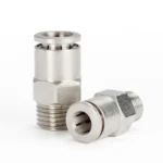 LAIZE Nickel Plated Copper Male Thread Straight Pneumatic Quick Connector - Image 2