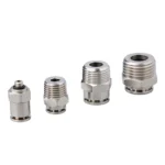 LAIZE Nickel Plated Copper Male Thread Straight Pneumatic Quick Connector - Image 3