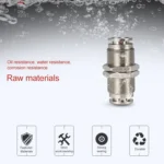 LAIZE Nickel Plated Copper Bulkhead Straight Pneumatic Quick Connector - Image 4