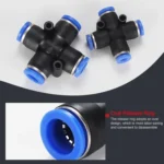 LAIZE 10pcs Plastic PZA Four-way Pneumatic Quick Fitting Connector - Image 4