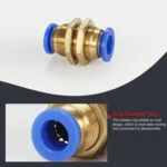 PM-8 LAIZE 2pcsPM Bulkhead Straight Pneumatic Quick Connector - Image 4