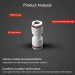 PG10-6 LAIZE 2pcsPG Reducing Straight Pneumatic Quick Fitting Connector - Image 4