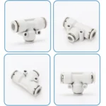 PE-10 LAIZE 2pcs PE T-type Tee Pneumatic Quick Fitting Connector - Image 2