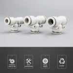 PE-10 LAIZE 2pcs PE T-type Tee Pneumatic Quick Fitting Connector - Image 6
