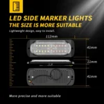2pcs DC12-24V 3.2W Car 20LED Ultra-thin Strobe Light - Image 4
