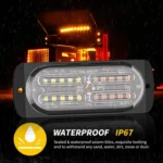 2pcs DC12-24V 3.2W Car 20LED Ultra-thin Strobe Light - Image 5