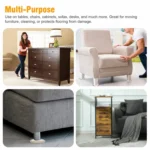 32 in 1 25mm Round Table Chairs Non-slip Foot Mat - Image 7