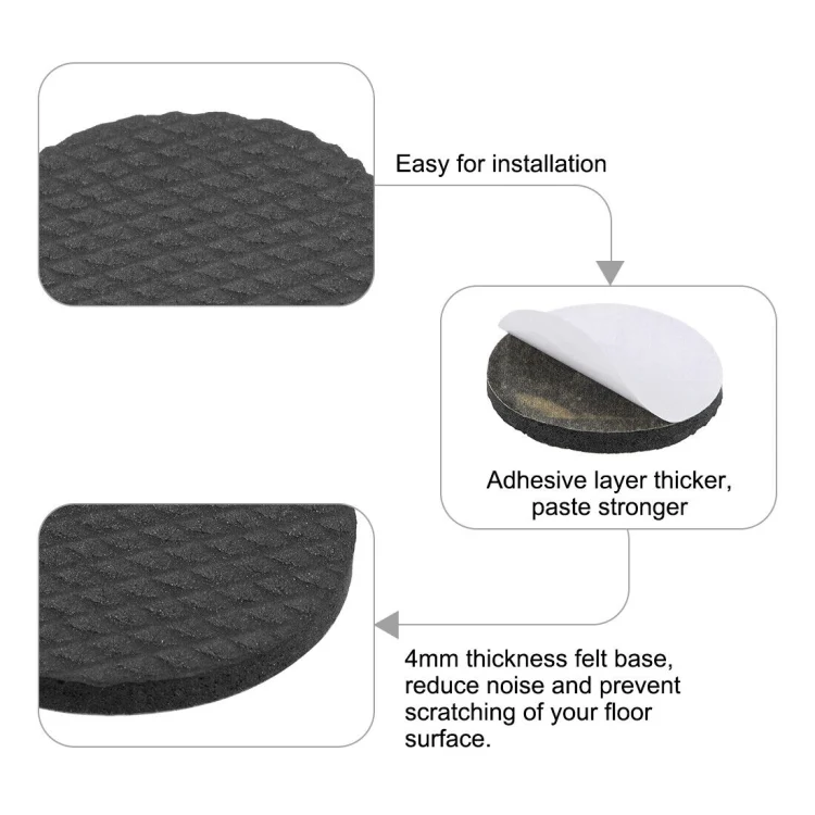 EDA0040293_2.webp 40 in 1 38mm Round Plaid EVA Table Sofa Slip-proof Noise-reducing Foot Pads - Image 3