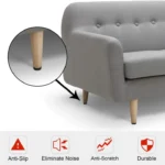 40 in 1 38mm Round Plaid EVA Table Sofa Slip-proof Noise-reducing Foot Pads - Image 4