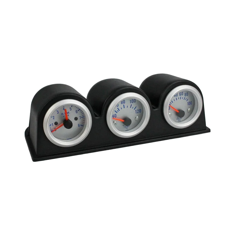 EDA0041404_1.webp 52mm 3 in 1 12V Car Combined Meter Tachometer + Water Temp Gauge + Oil Press Gauge with Bracket - Image 2
