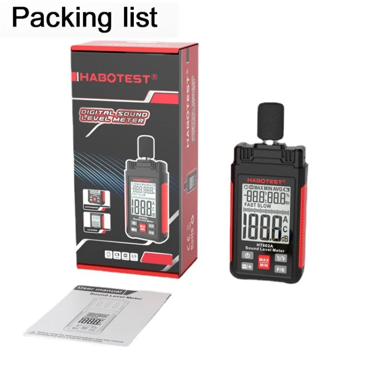 EDA0041658_6.webp HABOTEST HT602 Multifunctional Digital Display Noise Decibel Tester - Image 7