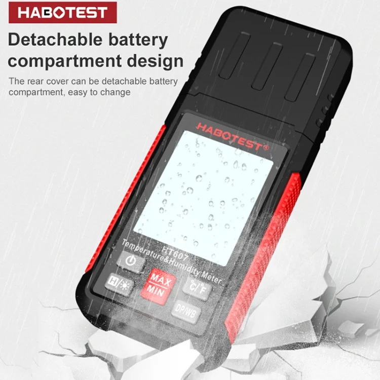 EDA0041677_2.webp HABOTEST HT607 Portable Handheld Temperature Humidity Tester - Image 3