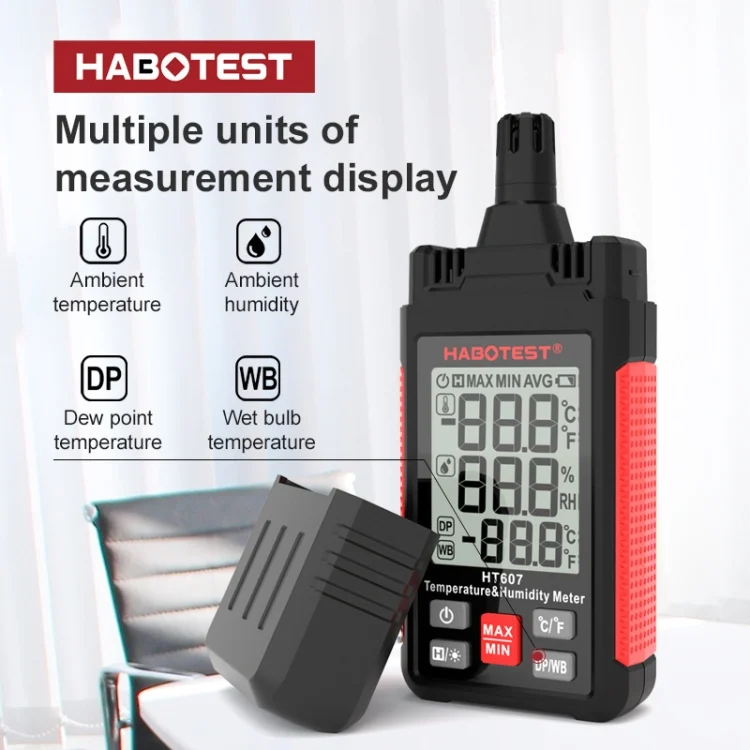 EDA0041677_6.webp HABOTEST HT607 Portable Handheld Temperature Humidity Tester - Image 7
