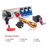 12V Racing Car LED Ignition Switch One Key Start Combination Panel - Image 7