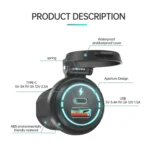 ZH-1786A2 QC3.0 USB-A + Type-C Dual Interface Car Charger, Cable Length: 60cm - Image 4