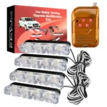 4 in 1 Car 16LEDs Grille Flash Lights Warning Lights with Wireless Remote Control - Image 6