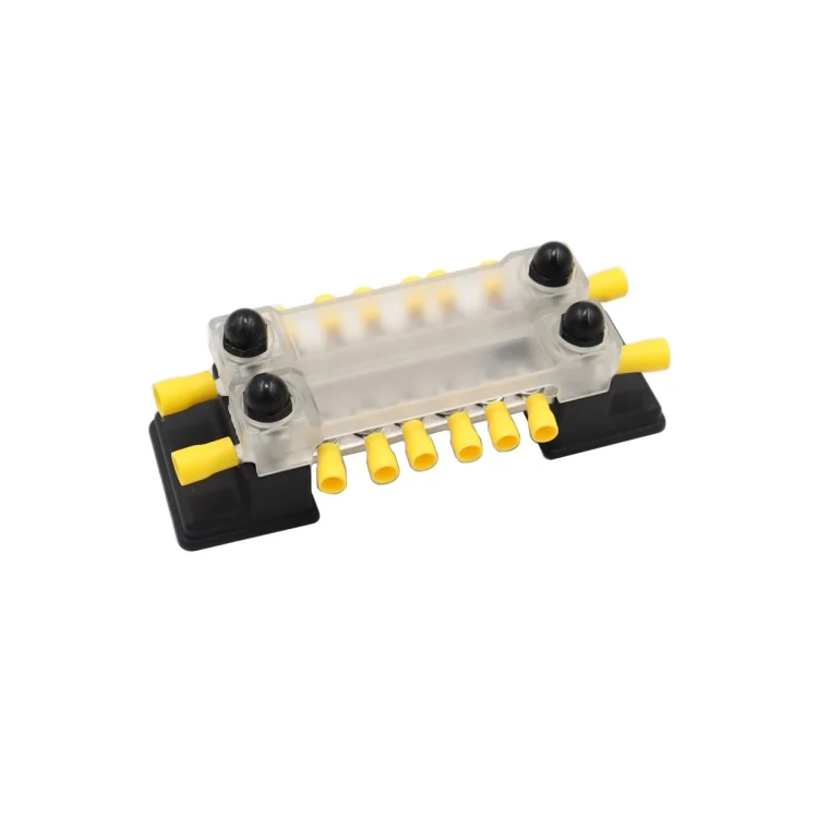 EDA004239701A_3.webp CP-3052 150A 12-48V RV Yacht Double-row 6-way Busbar with 16pcs Terminals - Image 4