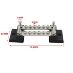 CP-3052 150A 12-48V RV Yacht Double-row 6-way Busbar with 16pcs Terminals - Image 5