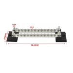 CP-3053 150A 12-48V RV Yacht Double-row 12-way Busbar with 28pcs Terminals - Image 6