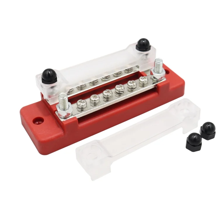 EDA0042441_1.webp CP-3110 1 Pair 150A 12-48V RV Yacht Double-row 6-way Busbar - Image 2