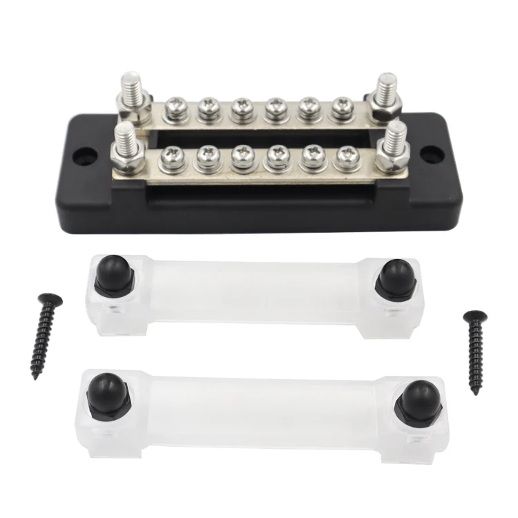 EDA0042441_2.webp CP-3110 1 Pair 150A 12-48V RV Yacht Double-row 6-way Busbar - Image 3