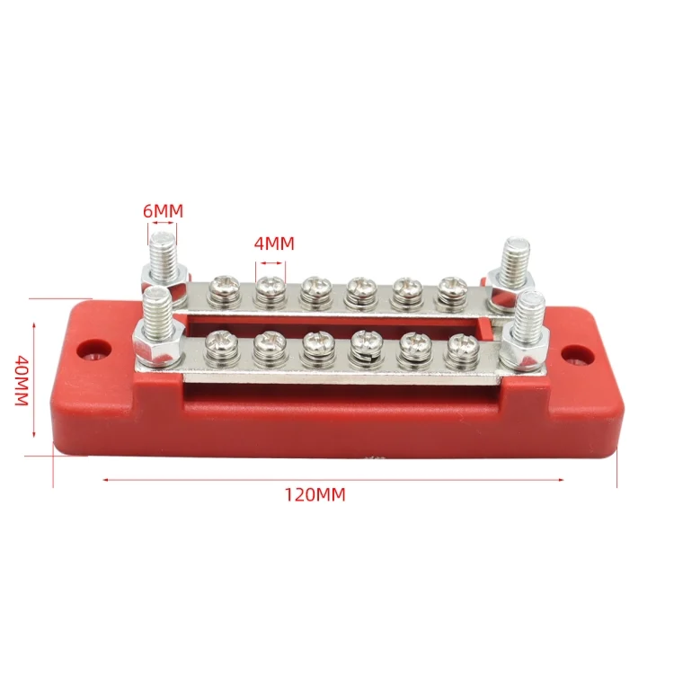 EDA0042441_5.webp CP-3110 1 Pair 150A 12-48V RV Yacht Double-row 6-way Busbar - Image 6