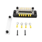 CP-3114 1 Pair 150A 12-48V RV Yacht Double-row 6-way Busbar with 32pcs Terminals - Image 2