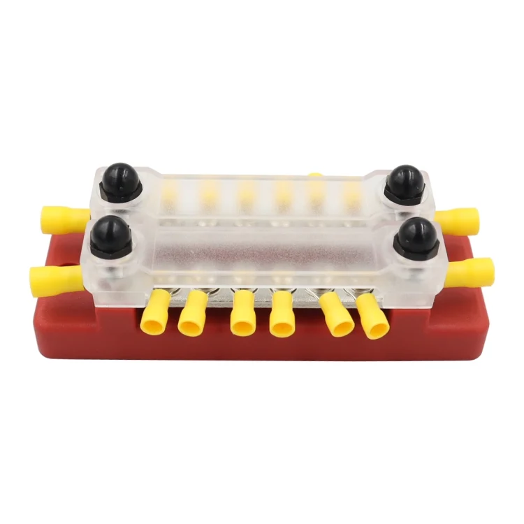 EDA0042445_4.webp CP-3114 1 Pair 150A 12-48V RV Yacht Double-row 6-way Busbar with 32pcs Terminals - Image 5