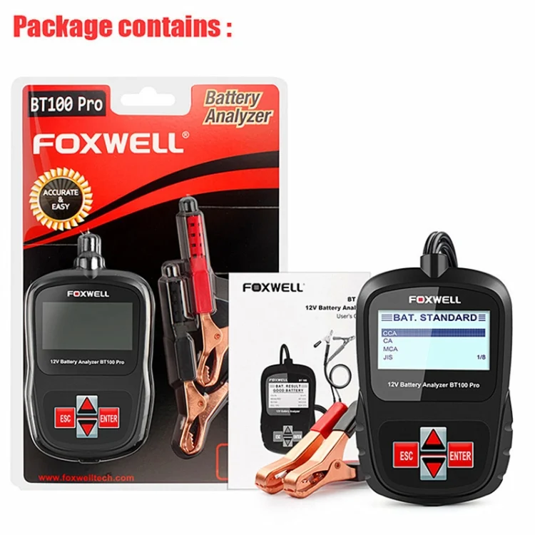 EDA0042614_4.webp FOXWELL BT100Pro 12V Car Battery Detector Fault Diagnosis Tool - Image 5