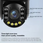 QX71 5MP Wireless WiFi Laser Spherical Camera Supports Two-way Voice&Mobile Monitoring - Image 4