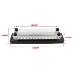CP-3023-02 150A 12-48V RV Yacht Double-row 12-way Busbar - Image 5