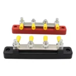 CP-3120 1 Pair 150A 12-48V RV Yacht Single-row 2-way Busbar with 8pcs Terminals - Image 2
