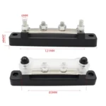 CP-3120 1 Pair 150A 12-48V RV Yacht Single-row 2-way Busbar with 8pcs Terminals - Image 6