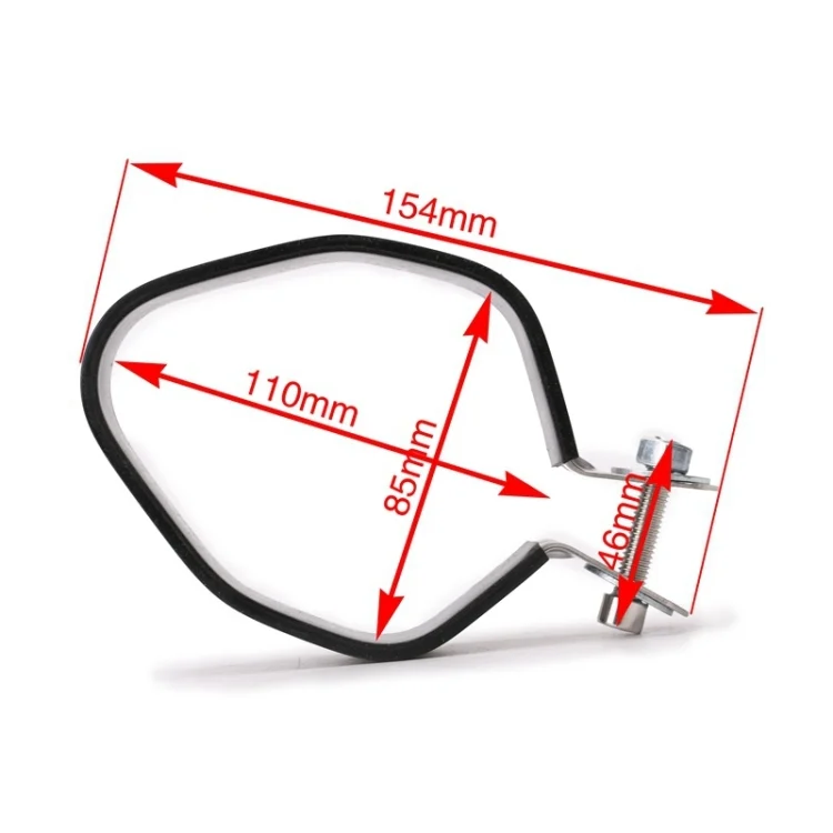 EDA0042911_4.webp Motorcycle Exhaust Pipe Muffler Carbon Fiber Clamp - Image 5