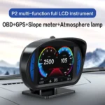 P2 3 inch Multi-function HD OBD LCD Instrument GPS Car Speed Slope Meter HUD Head-up Display - Image 3