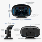 P2 3 inch Multi-function HD OBD LCD Instrument GPS Car Speed Slope Meter HUD Head-up Display - Image 7