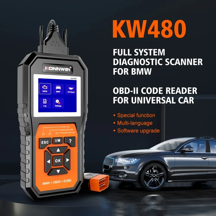 EDA004364501_1.webp KONNWE KW480 2.8 inch Color Screen OBD2 Car Fault Detector - Image 2