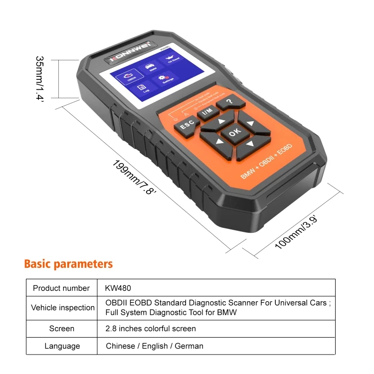 EDA004364501_5.webp KONNWE KW480 2.8 inch Color Screen OBD2 Car Fault Detector - Image 6